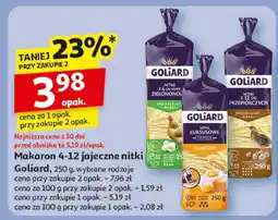 Auchan Makaron 4-12 jajeczne nitki Goliard 250g oferta