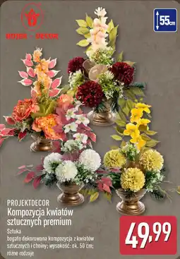 ALDI PROJEKTDECOR Kompozycja kwiatów sztucznych premium oferta