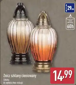 ALDI Znicz szklany cieniowany oferta