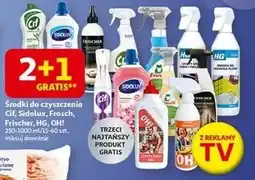 Auchan Środki do czyszczenia Cif, Sidolux, Frosch, Frischer, HG, OH! oferta