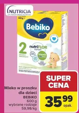 Carrefour Market Mleko w proszku dla dzieci BEBIKO 2 600g Nutricia oferta