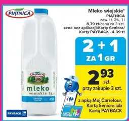 Carrefour Market Mleko wiejskie 1L Piątnica oferta