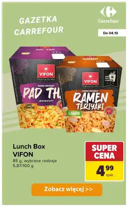 Carrefour Lunch Box Vifon wybrane rodzaje oferta