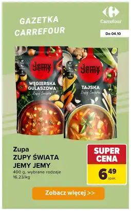 Carrefour Zupa Zupy Świata Jemy Jemy 400 g wybrane rodzaje oferta