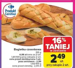 Carrefour Bagietka czosnkowa 155g Carrefour oferta