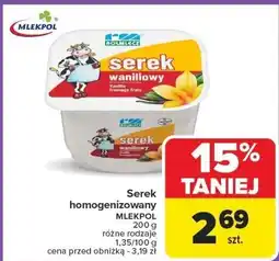 Carrefour Serek homogenizowany waniliowy 200g Mlekpol oferta