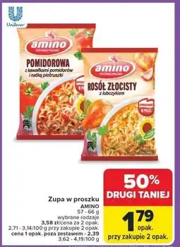 Carrefour Zupa w proszku Amino 57-66g wybrane rodzaje oferta