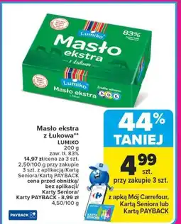 Carrefour Masło ekstra z Łukowa Lumiko oferta