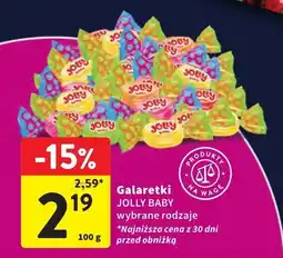 Intermarche Galaretki Jolly Baby wybrane rodzaje 100g oferta
