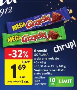 Intermarche Grześki Goplana wybrane rodzaje 40-48g oferta