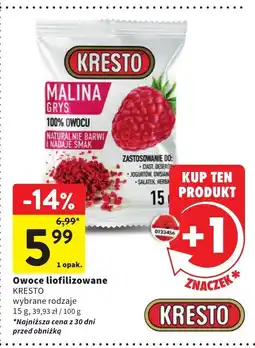 Intermarche Owoce liofilizowane Kresto wybrane rodzaje 15g oferta