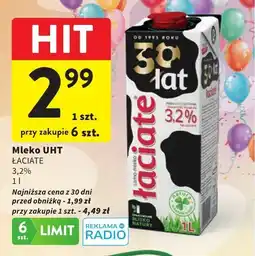 Intermarche Mleko UHT Łaciate 3,2% 1l oferta