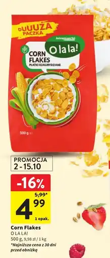 Intermarche Płatki kukurydziane Corn Flakes Olala 500g oferta