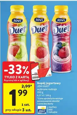 Intermarche Napój jogurtowy Jovi Duet 350g oferta