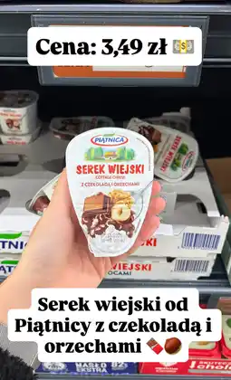 Biedronka Serek wiejski Piątnica z czekoladą i orzechami oferta