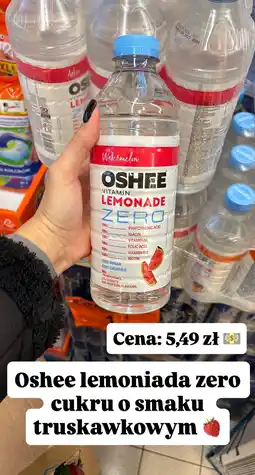 Biedronka Lemoniada Oshee zero cukru o smaku truskawkowym 1l oferta