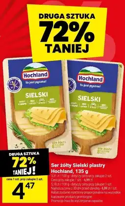 Twój Market Ser żółty Sielski plastry Hochland, 135 g oferta