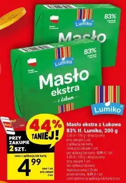 Twój Market Masło ekstra z Łukowa 83% tł. Lumiko, 200 g oferta
