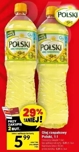 Twój Market Olej rzepakowy Polski, 1 l oferta