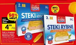 Twój Market Steki z dzikiego łososia w chrupiącej panierce z sosem Abramczyk, 220 g oferta