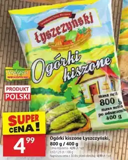 Twój Market Ogórki kiszone Łyżeczynski, 800 g / 400 g oferta