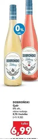 Kaufland Cydr z miętą 0% Dobroński oferta