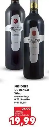 Kaufland Wino Misiones D'rengo Carmenere oferta