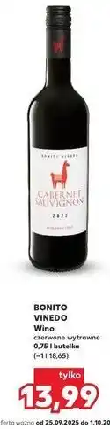 Kaufland Wino Bonito Vinedo Cabernet Sauvignon oferta