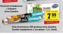 Gram Market Folia Aluminiowa 20% grubsza Anna Zaradna, Torebki śniadaniowe z suwakiem 1,5 L Stella oferta