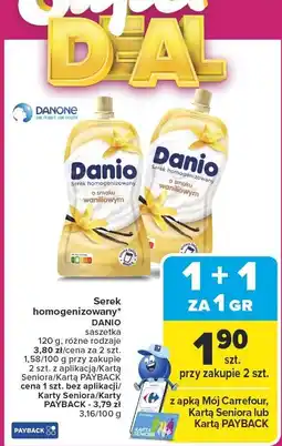 Carrefour Serek homogenizowany Danio Danone oferta