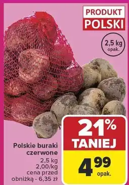Carrefour Buraki czerwone polskie 2.5 kg Carrefour oferta
