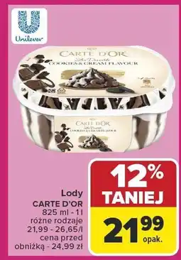 Carrefour Lody Carte D'Or, różne rodzaje oferta