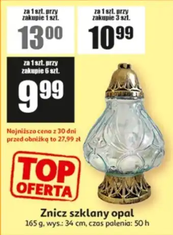 Znicz szklany opal