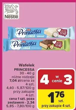 Carrefour Wafelek Princessa, różne rodzaje Nestle oferta