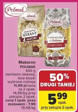Carrefour Makaron nierówno siekany 400g Polmak oferta