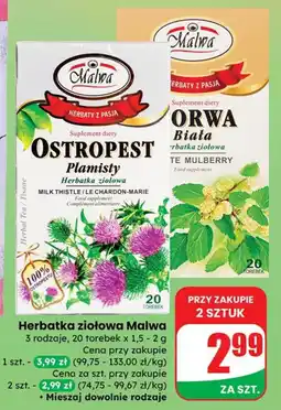 Dino Herbatka ziołowa Malwa Ostropest Plamisty oferta