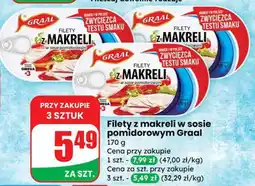 Dino Filety z makreli w sosie pomidorowym Graal 170g oferta