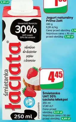 Dino Śmietanka UHT 30% Łaciata Mlekpol 250ml oferta