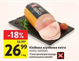 Intermarche Kiełbasa szynkowa extra MADEJ WRÓBEL 1kg oferta