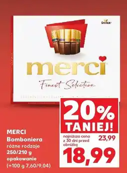 Kaufland Bomboniera różne rodzaje 250/210 g opakowanie Merci oferta