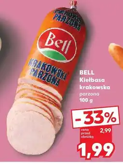 Kaufland Kiełbasa krakowska parzona Bell 100g oferta
