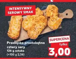 Kaufland Przekąska prostokątna cztery sery 126g Kaufland oferta