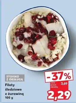 Kaufland Filety śledziowe z żurawiną 100g Kaufland oferta