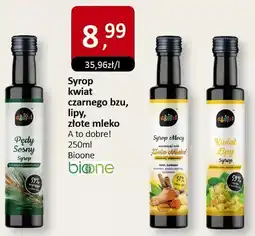 Market Point Syrop kwiat czarnego bzu, lipy, złote mleko 250ml Bioone oferta
