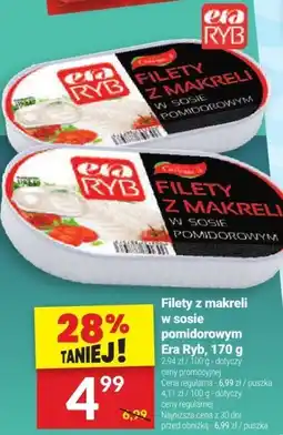 Twój Market Filety z makreli w sosie pomidorowym Era Ryb, 170 g oferta