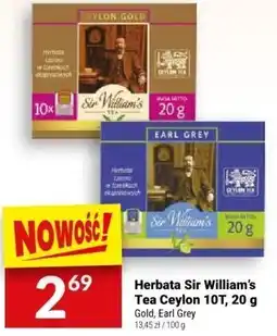 Twój Market Herbata Sir William's Tea Ceylon 10T, 20 g oferta