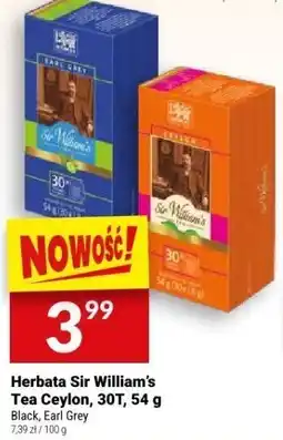 Twój Market Herbata Sir William's Tea Ceylon, 30T, 54 g oferta