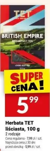 Twój Market Herbata TET liściasta, 100 g oferta