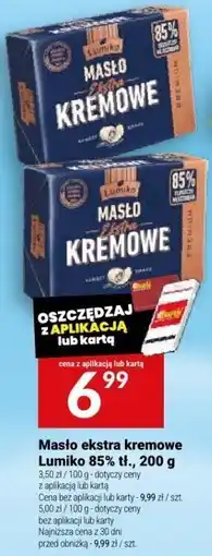 Twój Market Masło ekstra kremowe Lumiko 85% tł., 200 g oferta