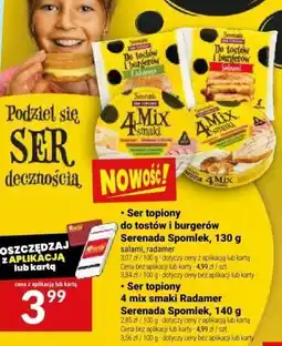 Twój Market Ser topiony do tostów i burgerów Serenada Spomlek 130g salami, radamer oferta